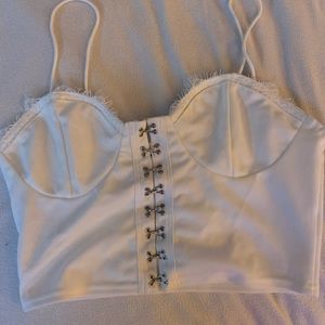 white corset top